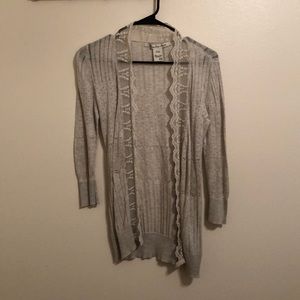 Eggshell xxs cardigan with lace details